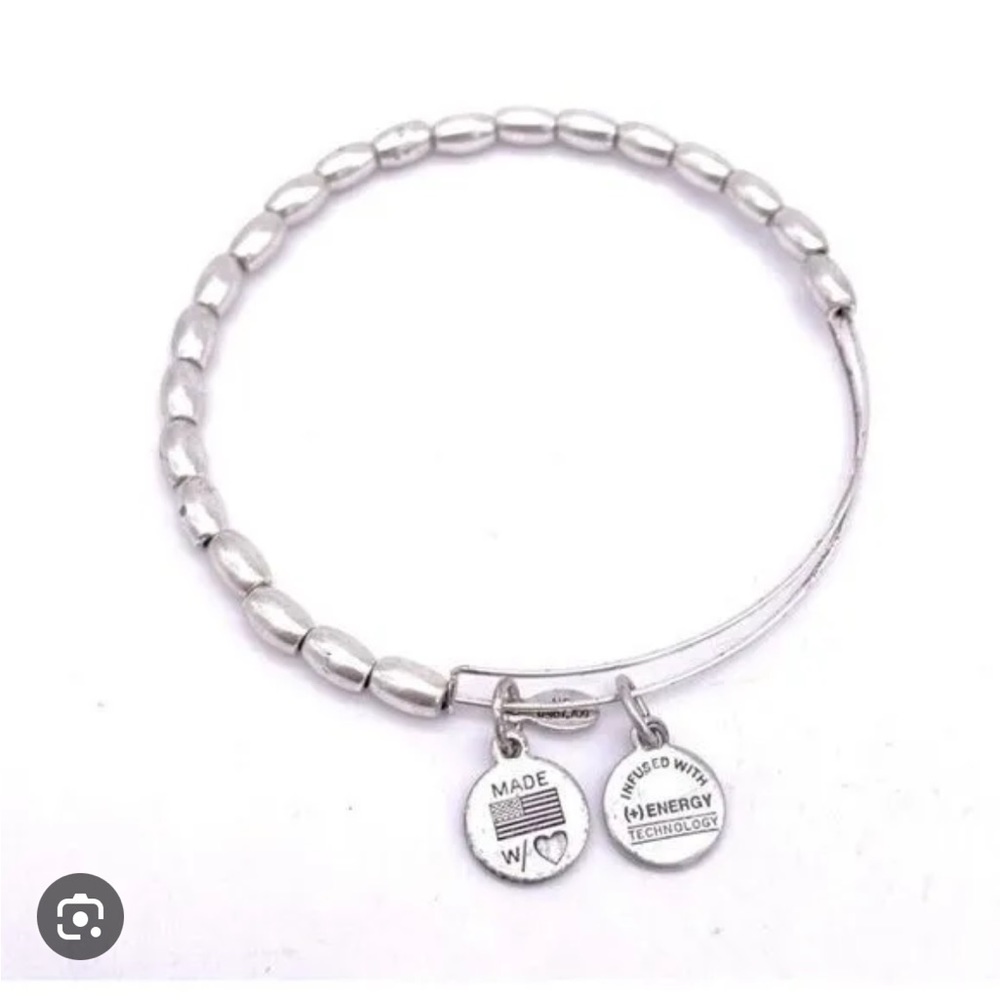 Silver Beaded Alex and Ani Bangle